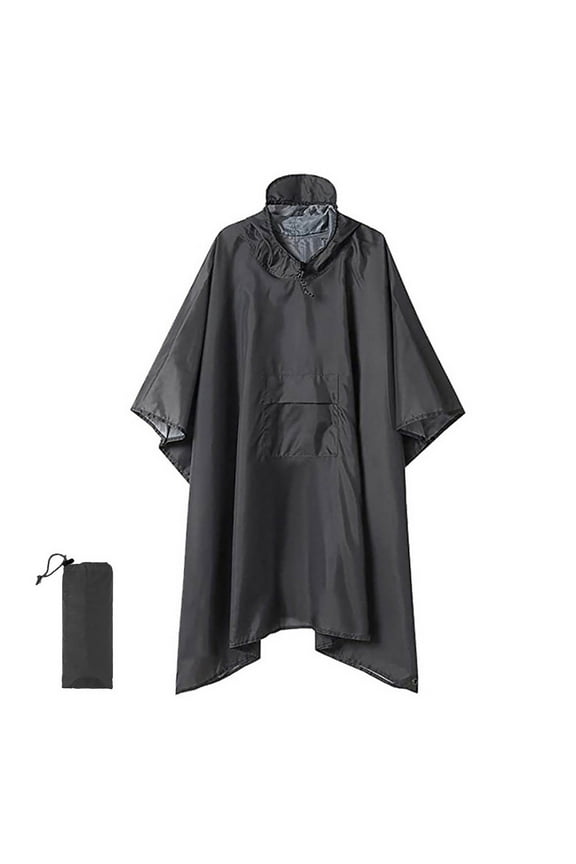 Unisex Hooded Poncho Fashion Hooded Rain Poncho Waterproof Raincoat Jacket with pocket for Women/Men/Adult