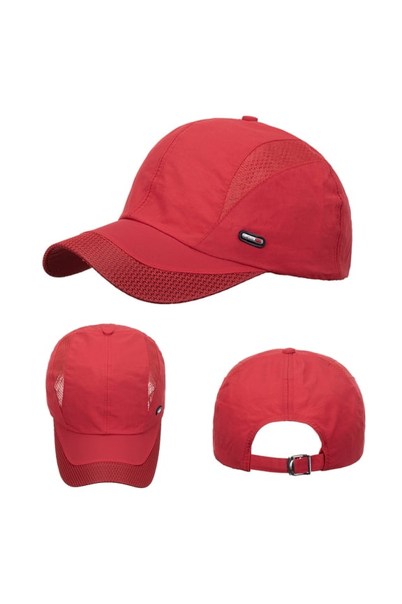 Unisex Visor Hat Quick Dry Reflective Sport Cap Adjustable Lightweight Baseball Hat Unstructured Design