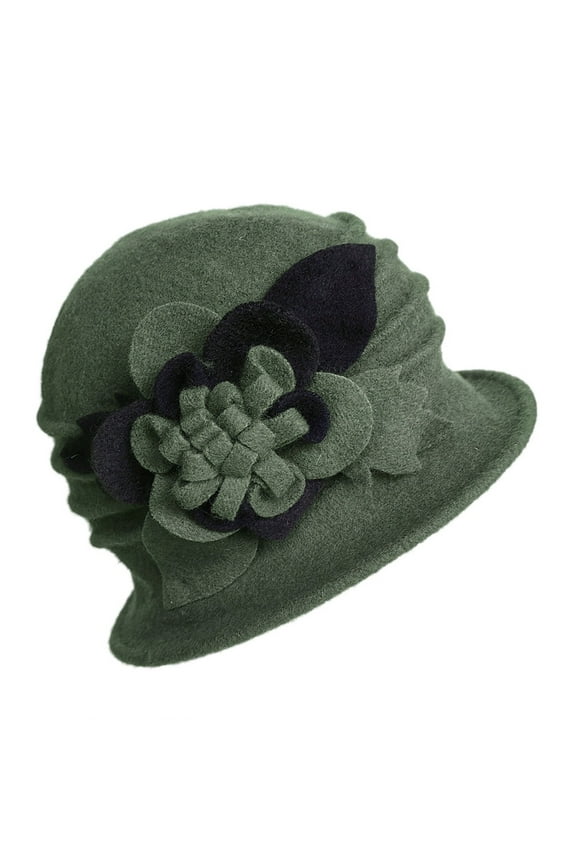 Vintage Beret Cloche Bucket Hat Vintage Cloche Bucket Cap, 1920s 1950s Retro Felt Headwear for Daily Wear, Parties & Special Occasions