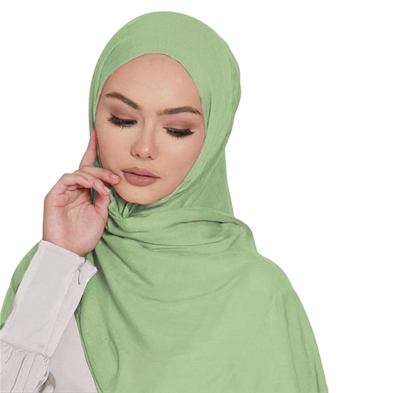 VLOOCKLW Women Chiffon Hijab Scarf Long Lightweight Breathable Muslim Scarf Soft Flowy Wrap Shawl For Daily Wear Prayer 2026