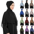 thumbnail image 1 of VLOOCKLW Women Chiffon Hijab Scarf Long Lightweight Breathable Muslim Scarf Soft Flowy Wrap Shawl For Daily Wear Prayer 2026, 1 of 4