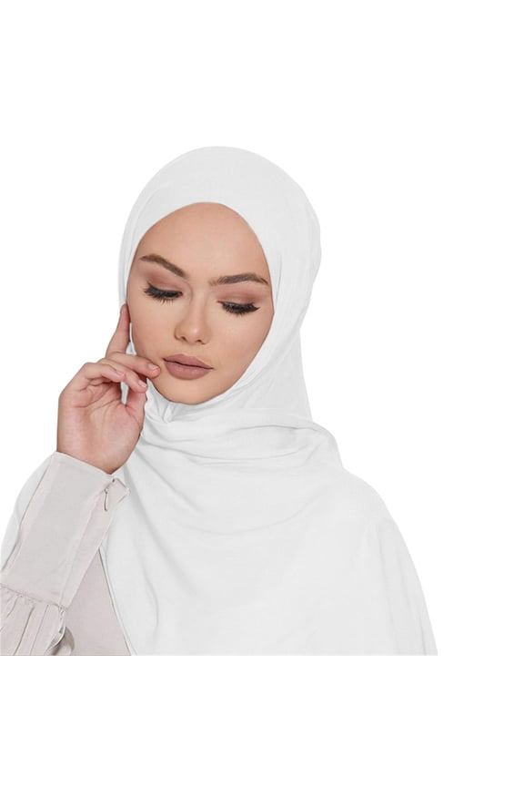 Women Chiffon Hijab Scarf Long Lightweight Breathable Muslim Scarf Soft Flowy Wrap Shawl For Daily Wear Prayer 2026