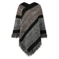 thumbnail image 1 of VLOOCKLW Women's Shawl Shawl Poncho with Fringed V-Neck Striped Sweater Pullover Cape Gifts for Women Mom, 1 of 2