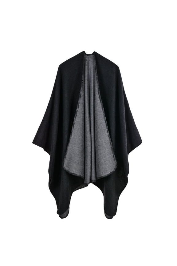 Women's Shawl Wrap Ruana Cape Cardigan Sweater Open Front for Travel Flight Cruises