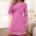 thumbnail image 1 of VLOOCKLW Women's Sleepshirts – Heart Print Round Neck Short Sleeve Nightgown, Soft Blue Cotton Nightshirt for Women, Comfy Summer Pajama Top, 1 of 4