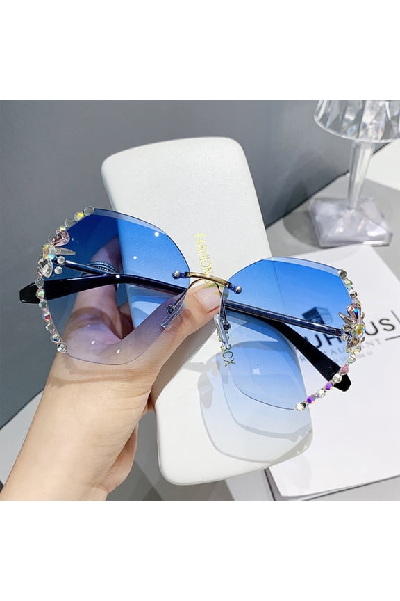 Womens Slimming Sun Specs Face Contour Slimming Face Effect Internet Famous Trendy UV Protection Fashion Sunglasses