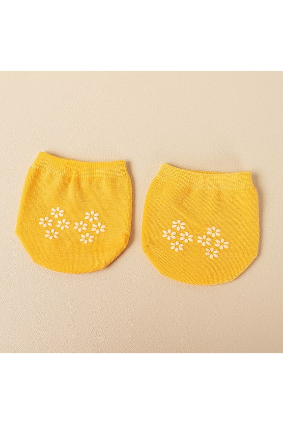 Womens Slipper Liner Socks Half Foot Non Slip Solid Color Summer Front Gripper Ped No Show Low Cut