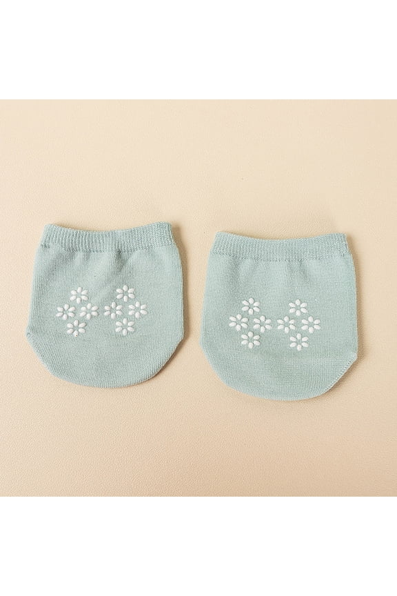 Womens Slipper Liner Socks Half Foot Non Slip Solid Color Summer Front Gripper Ped No Show Low Cut