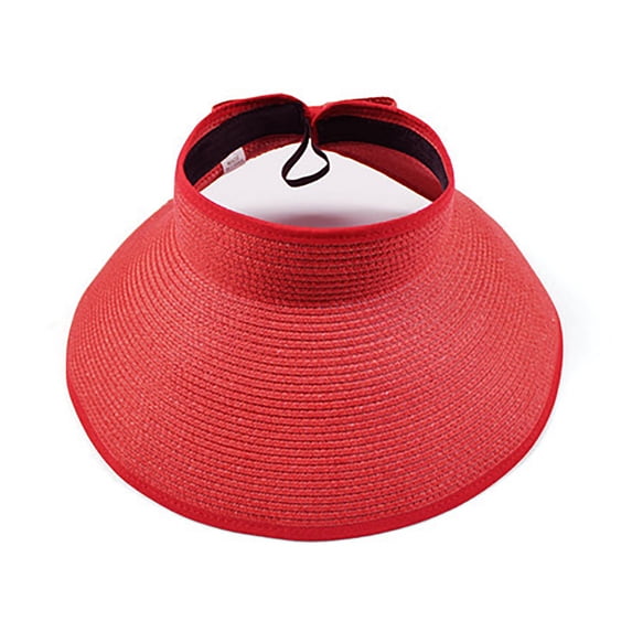 VLOOCKLW Womens Wide Brim Sun Visor Roll Up Ponytail Friendly Summer Beach Hat UPF Packable Foldable Travel Foldable Travel Hat For Women