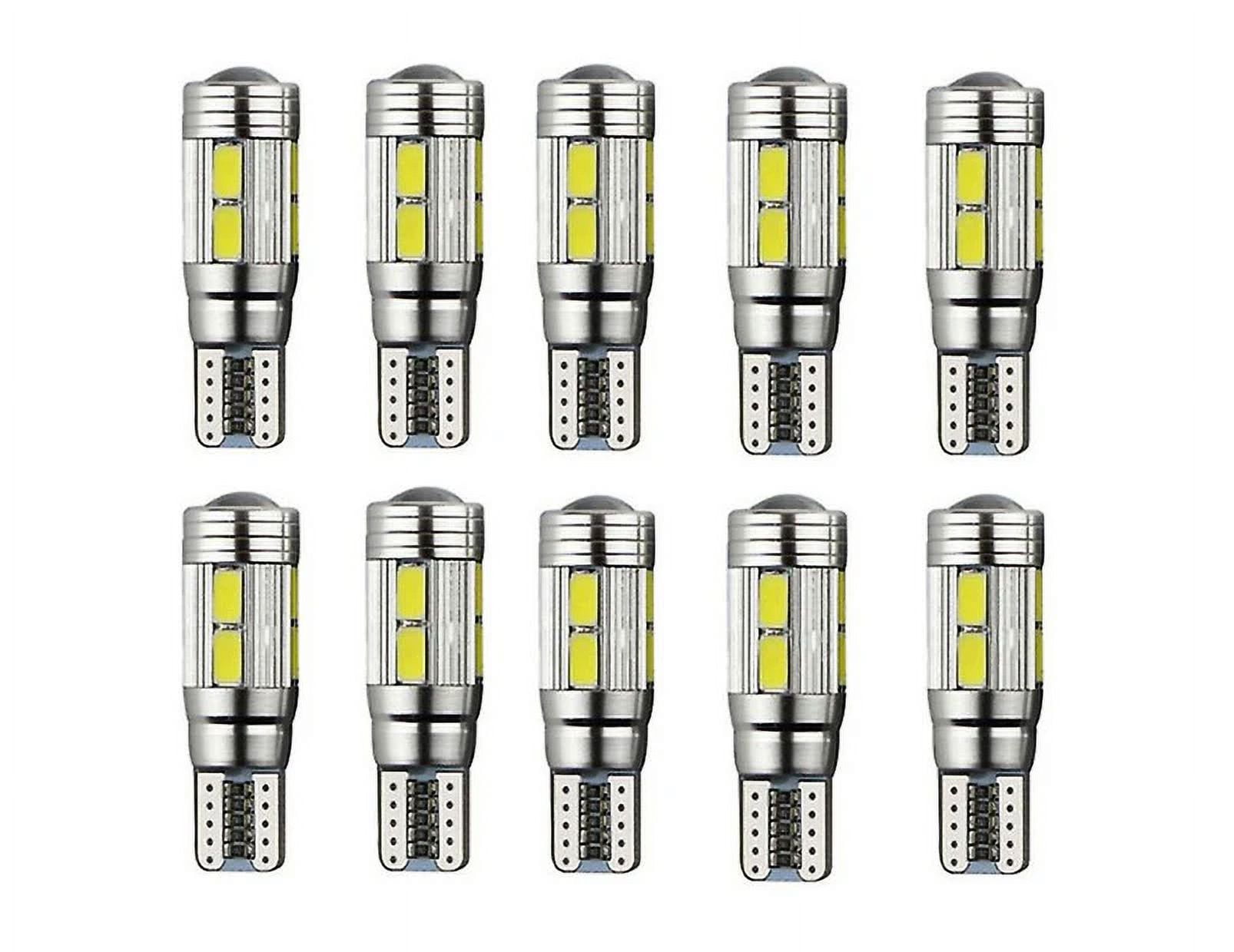 VS 4x T10 10-SMD 5630 Can-Bus LED Bulbs – 360° White For License Plate & Position Lights