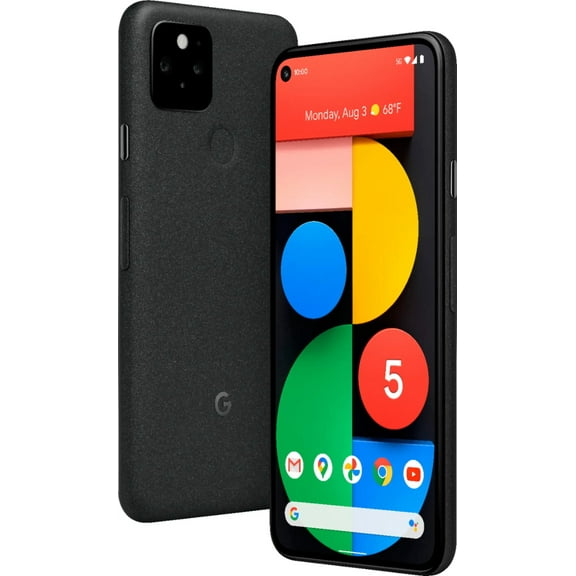 Restored Google Pixel 5 5G, 128GB, 8GB RAM, Just Black - Unlocked