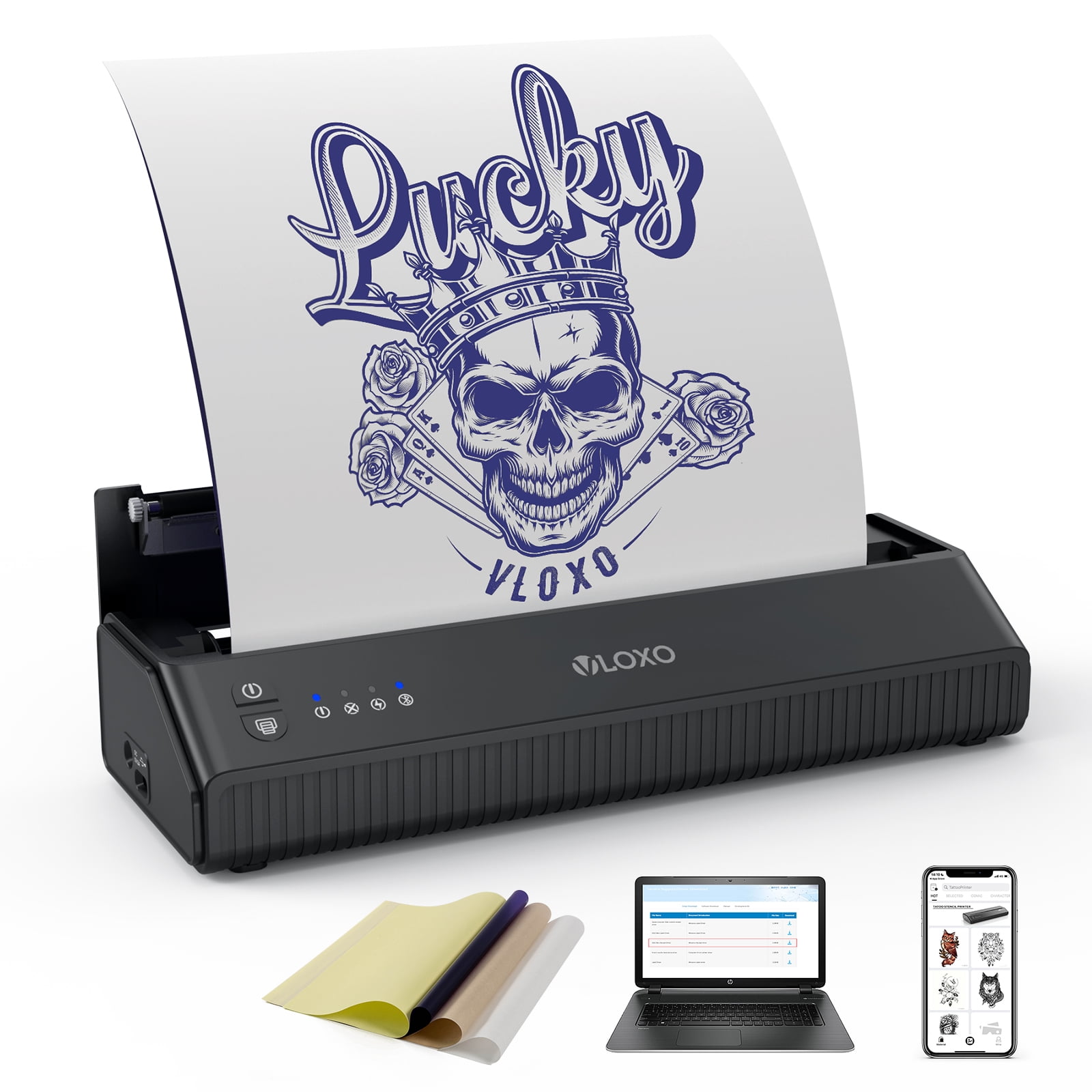 ATOMUS Tattoo Stencil Transfer Printer Machine with 30pcs Tattoo Transfer  Paper Thermal Stencil – the best products in the Joom Geek online store