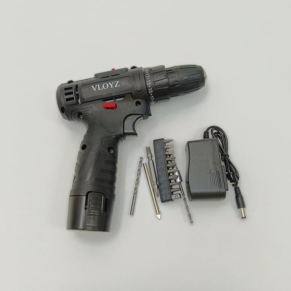 VLOYZ Power drills Adjustable speed electric drill, with LED lighting, household DIY repair tool kit