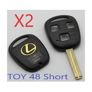 VLS 3 Button Lexus Remote Head Key Shell, Short Blade, Automotive Keys & Remotes, Set of 2