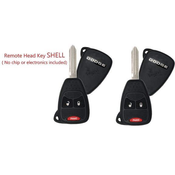 VLS 3 Button Remote Head Key Shell Case for Chrysler, Dodge, Jeep, Uncut Blade