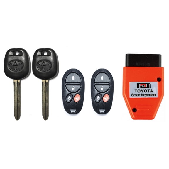 VLS 35118-TY4-A458 2 Toyota Transponder Chip Key 44D Dot Button Remote Trunk Programming Tool