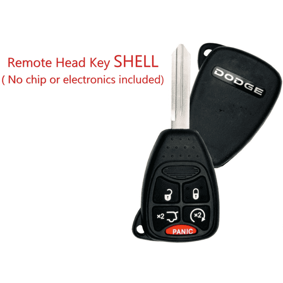 VLS High-Quality 5 Button Remote Head Key Shell for Chrysler/Jeep/Dodge Vehicles