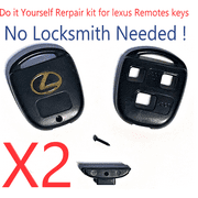 VLS Lexus & Toyota 3 Button Remote Head Key Shell Repair Kit, Set of 2