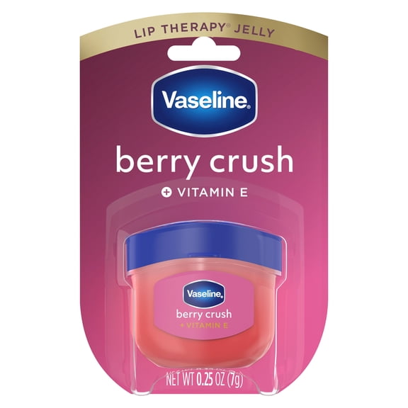 Vaseline Lip Therapy For Dry, Chapped Lips Berry Crush Mini Moisturizing Tinted Lip Balm, 0.25 oz