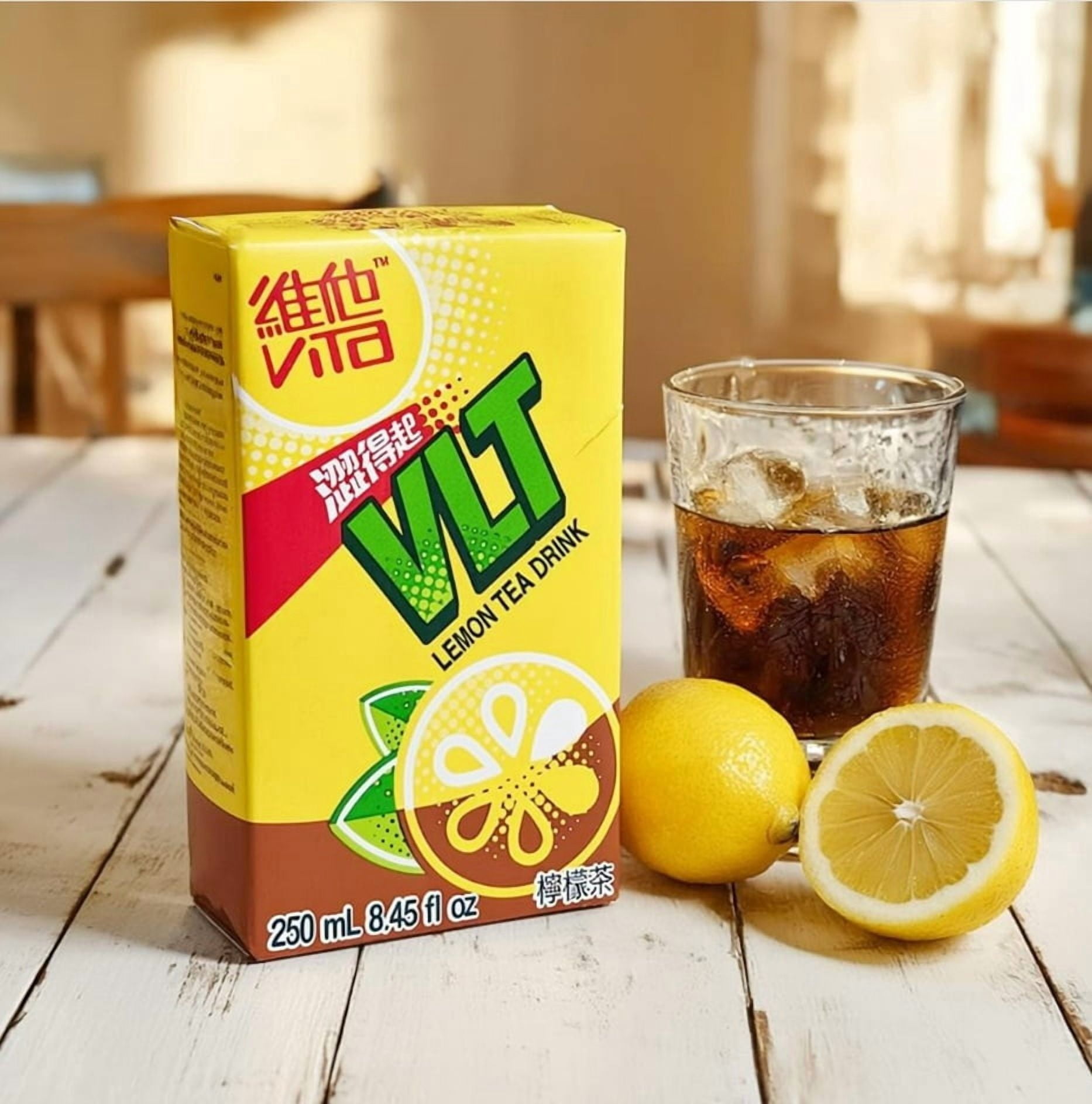 Vso Tea VLT (Vitasoy) Lemon Tea Drink 250mL (Pack of 6) - Walmart.com