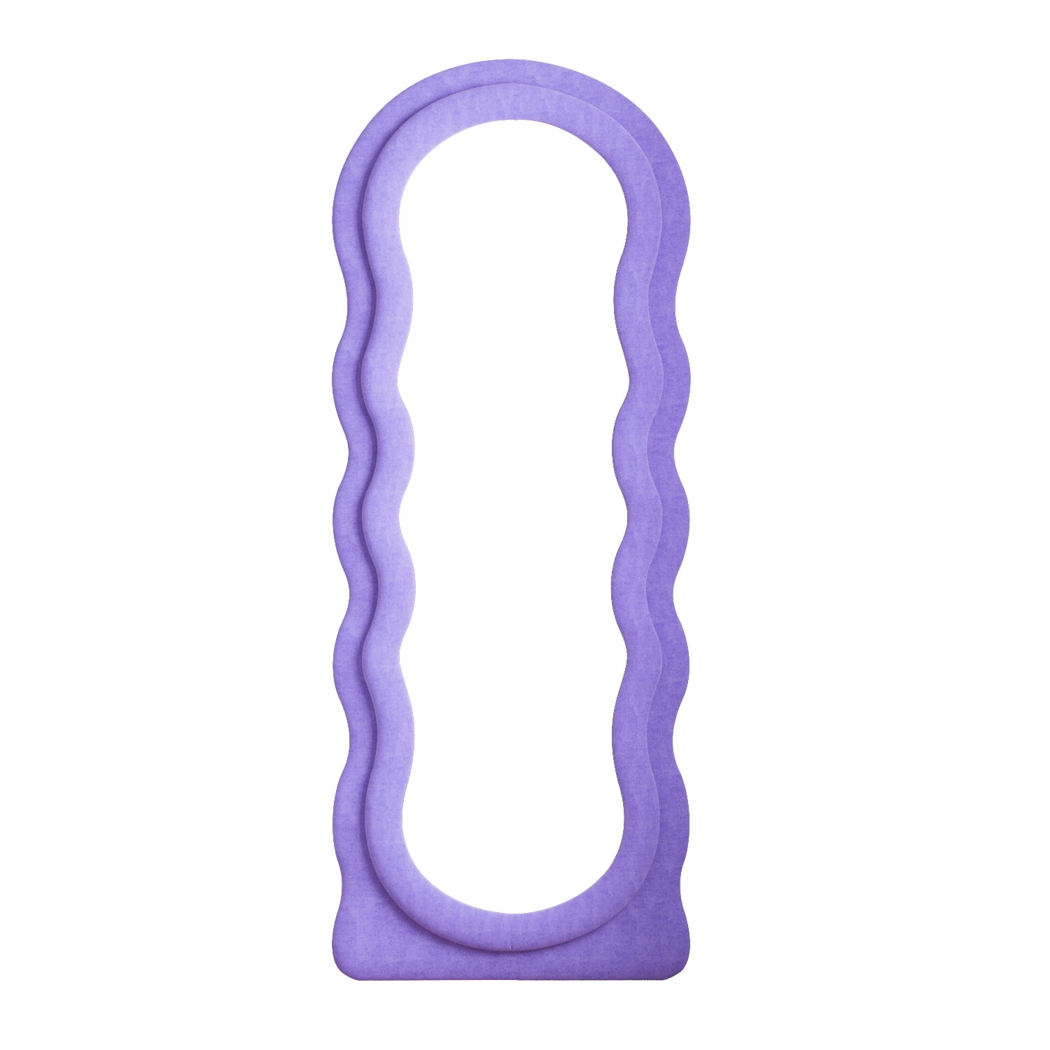 VLUSH Wavy Full Length Mirror, Freestanding Floor Mirror with Stand, 63