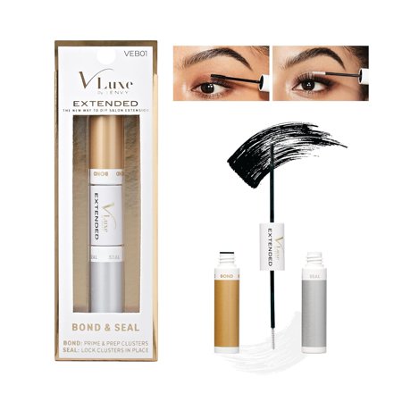 VLuxe Extended DIY Eyelash Extension Bond & Seal Infused with Biotin & Vitamin E - Strong Gentle Comfortable Lash Adhesive for All Day Wear For Use With V-Luxe Extended Lash
