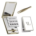 thumbnail image 1 of VLuxe Mini Lash Palette with Mirror & Tweezer Applicator, Luxury Lash Cluster Organizer Holder for Eyelash Extension & Fake Lash, Travel Storage Case for Mini Extended Lashes, Compact & Refillable, 1 of 10