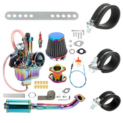 VM22 26mm Carburetor Exhaust Muffler Stage 2 for Predator 212 196cc 224cc Mini Bike Coleman CT200U BT200X Baja Warrior MB200 Axis M200 GX160 6.5hp OHV Engine KT196 Go Kart Parts