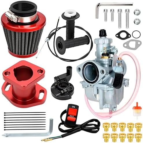 VM22 26mm Carburetor Throttle Assembly Main Jets Kit for Predator 212cc 224cc 196cc Non Hemi Coleman CT200U BT200X Mini Bike KT196 Go Kart 6.5HP GX160 Clone Engine Baja MB200 Performance Parts