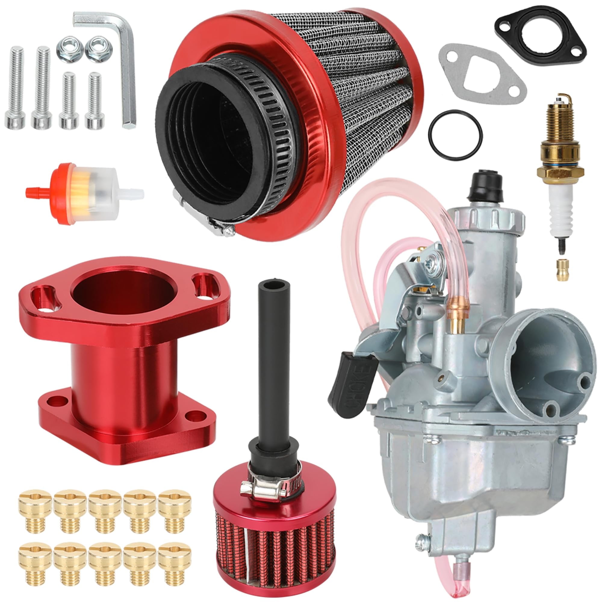 VM22 Carburetor Carb Intake Manifold Air Filter Kit Compatible with ...
