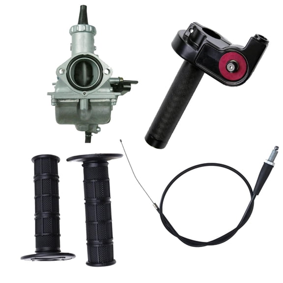 VM26 30mm ATV UTV Carburetor with 720mm 28inch Throttle Cable Twist Throttle 22mm 7/8" Handlebar Grips for Go Kart Quad Buggy Drift Trike Dirt Pit Bike Scooter Apollo 125cc 150cc 200cc 250cc