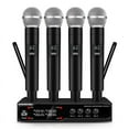 thumbnail image 1 of VM304 Audio 4-Channel Wireless Microphone System Handheld Mic 80M Range for Karaoke Speech Singing Portable Set US Plug, 1 of 9