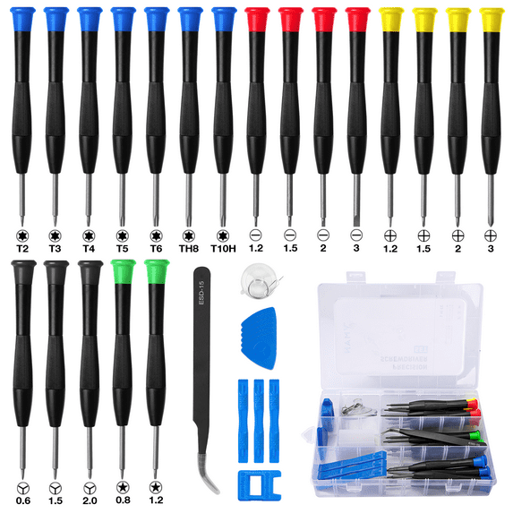 VMAN 33 in 1 Magnetic Precision Screwdriver Set Partition Storage with Anti-skid Handle