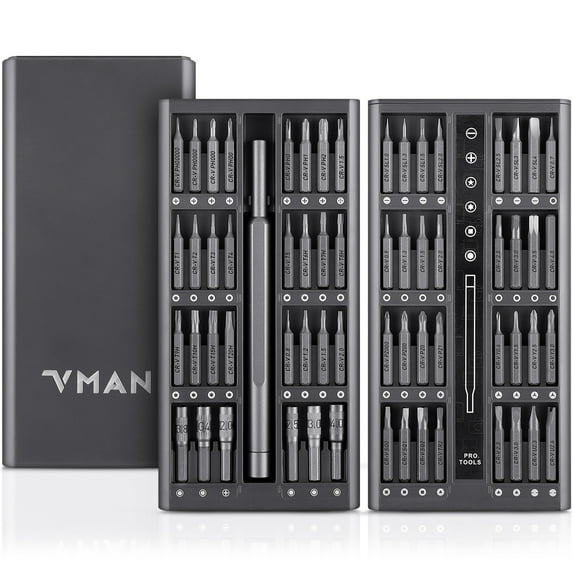 VMAN 63 in 1 Precision Screwdriver Set Iphone Repair Tool Kit with Case Screwdriver Set for PC MacBook