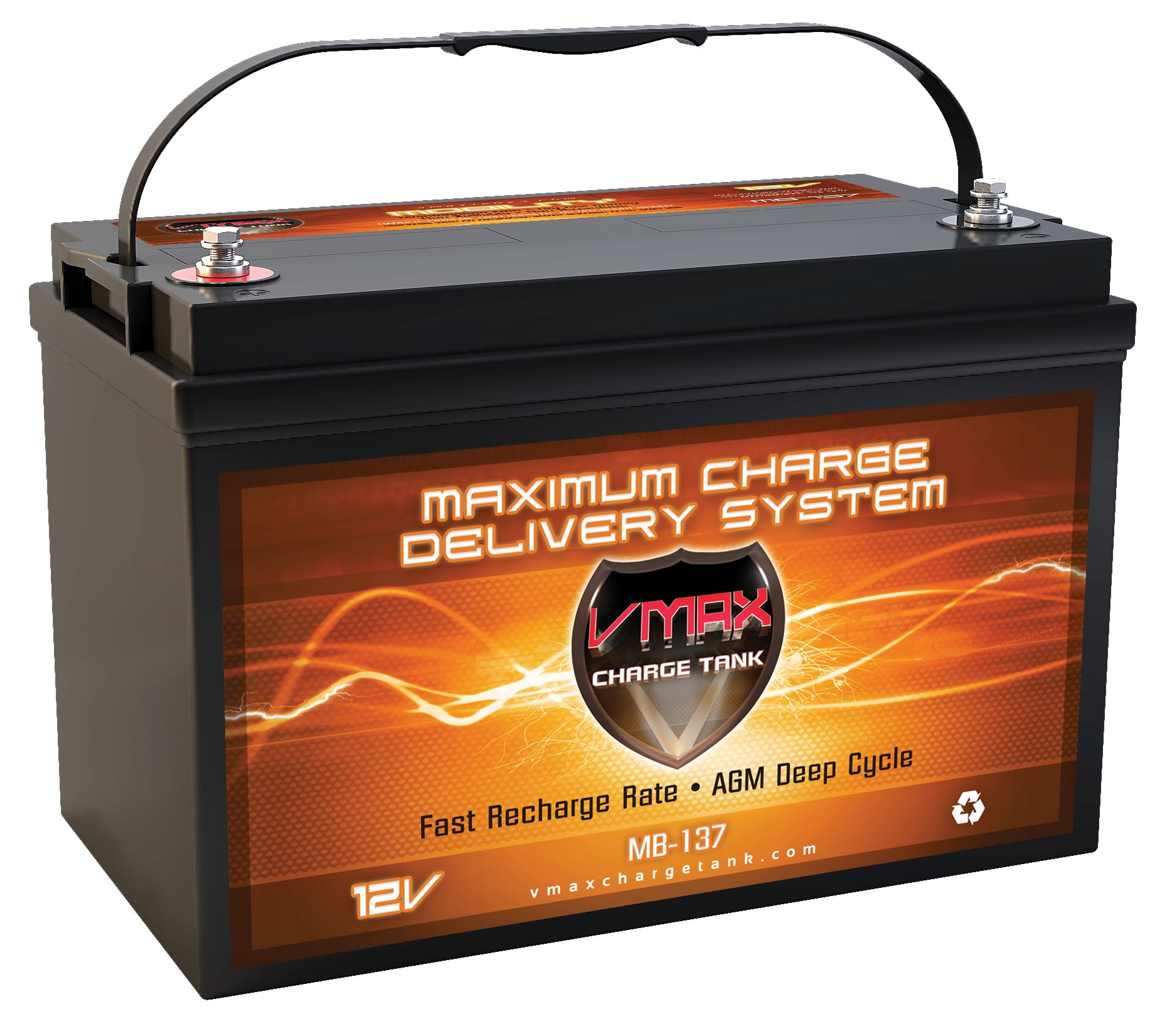 VMAX MB137-120 AGM Group 31 Deep Cycle Battery Replacement for 21st Century Bounder Plus H Frame 12V 120Ah Wheelchair Battery