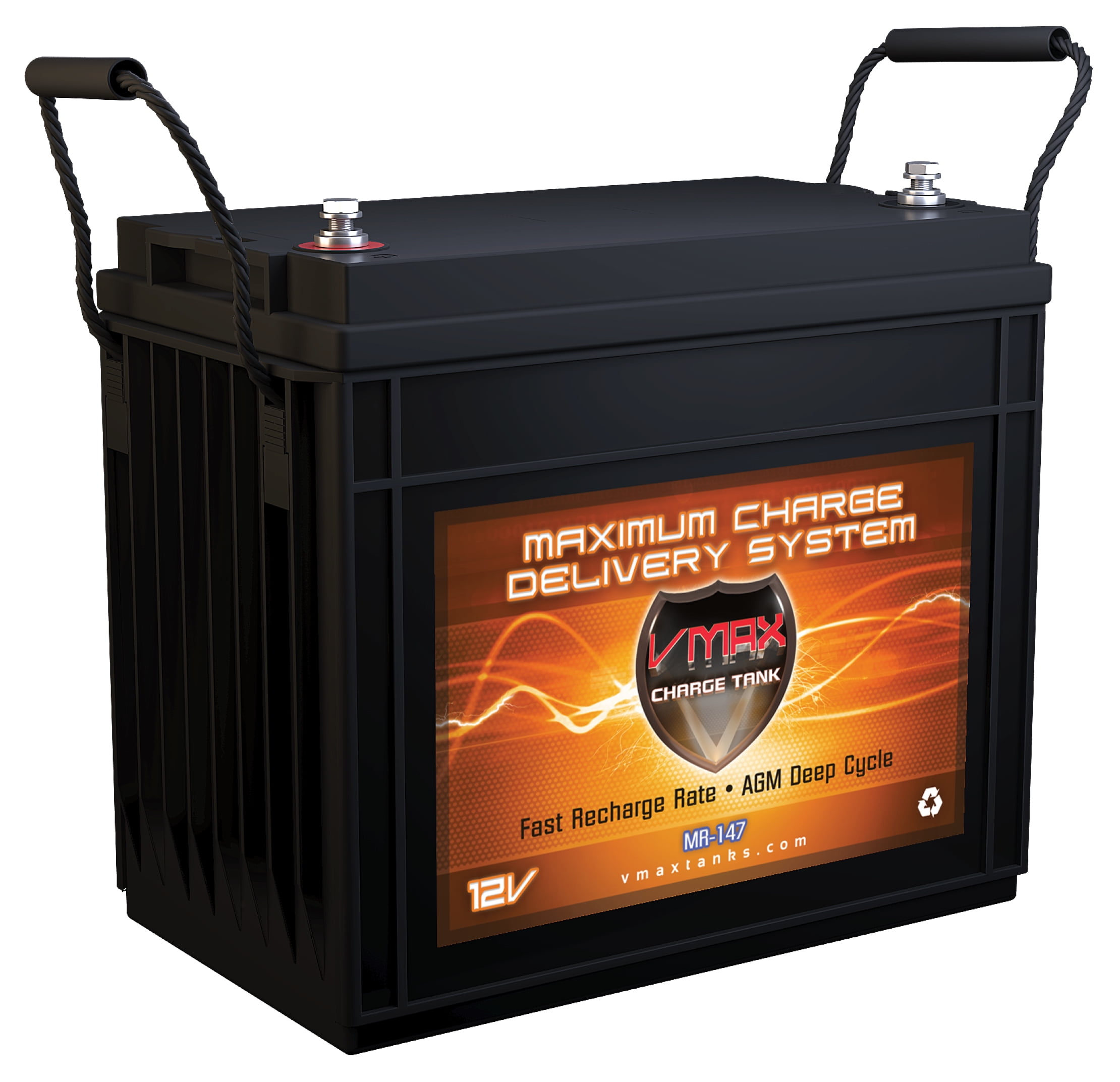 VMAX MR147-155 12V 155Ah AGM Deep Cycle Marine Battery for 12 Volt 65 ...