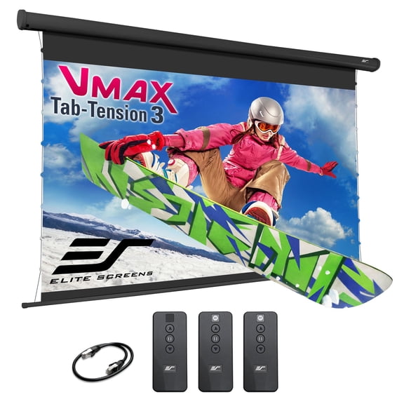 VMAX Tab-Tension3, 125"Diag,16:9,High-Contrast Gray Front Projection Electric 4K UHD Screen, VMAXT125UCH3