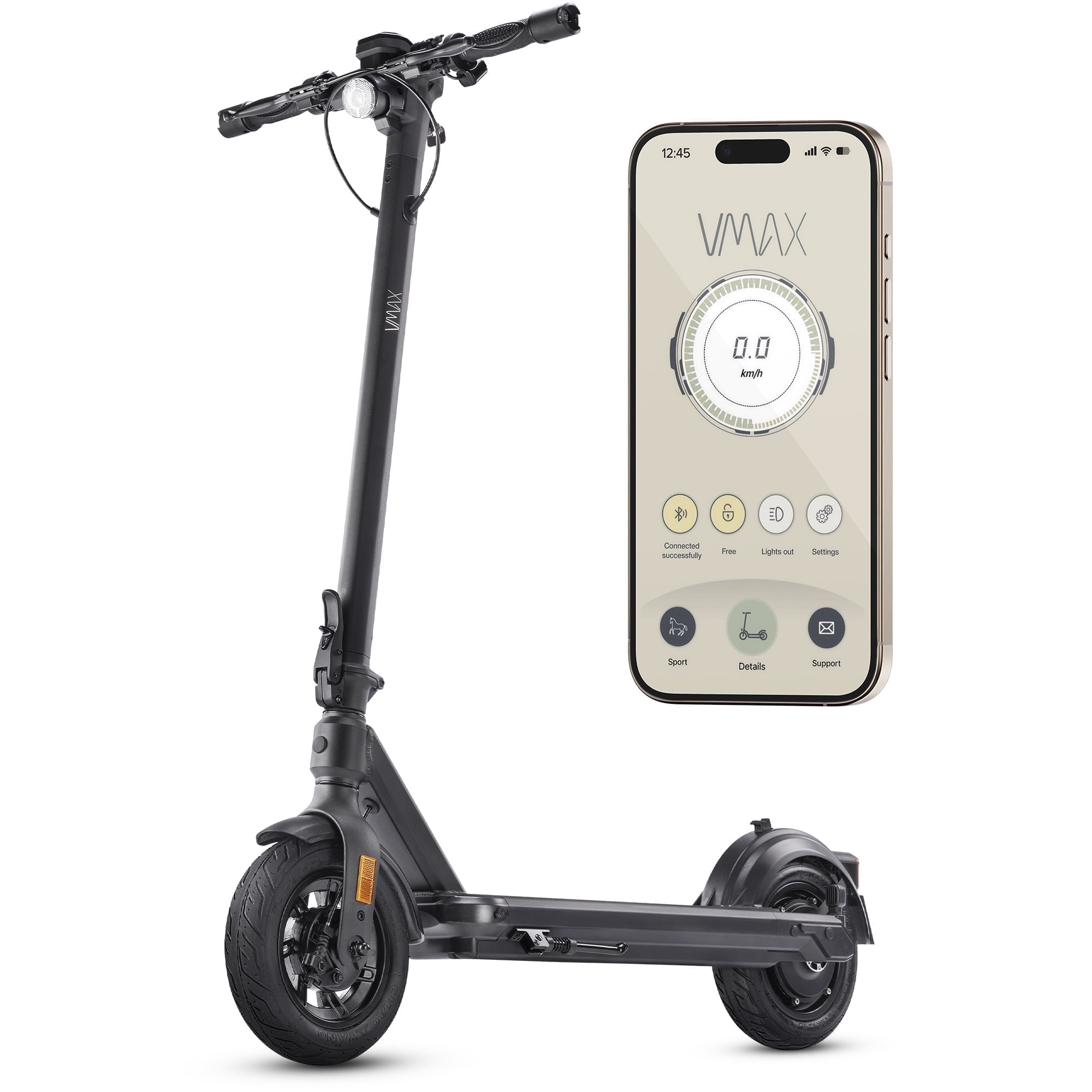 VMAX VX2 PRO GT Swiss Engineered Electric Scooter for Adults - 1300W Peak Power 37-Mile Range, IPX6 Water Resistant UL Certified Daily Commute Electric Scooter 24 Months Warranty