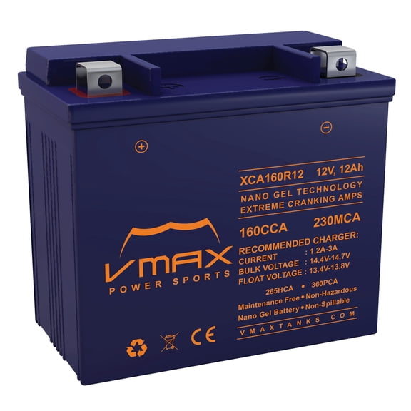 VMAX XCA160R12 ATV Powersports Battery Upgrade for Honda 250cc ATC250ES Big Red (1985-1987) 12V 12ah Nano gel Battery
