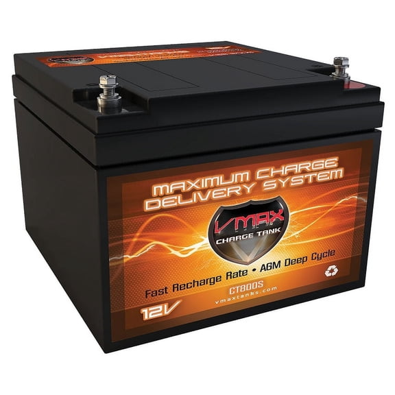 VMAXTANKS AGM 12 Volt Automotive Battery, Top Post