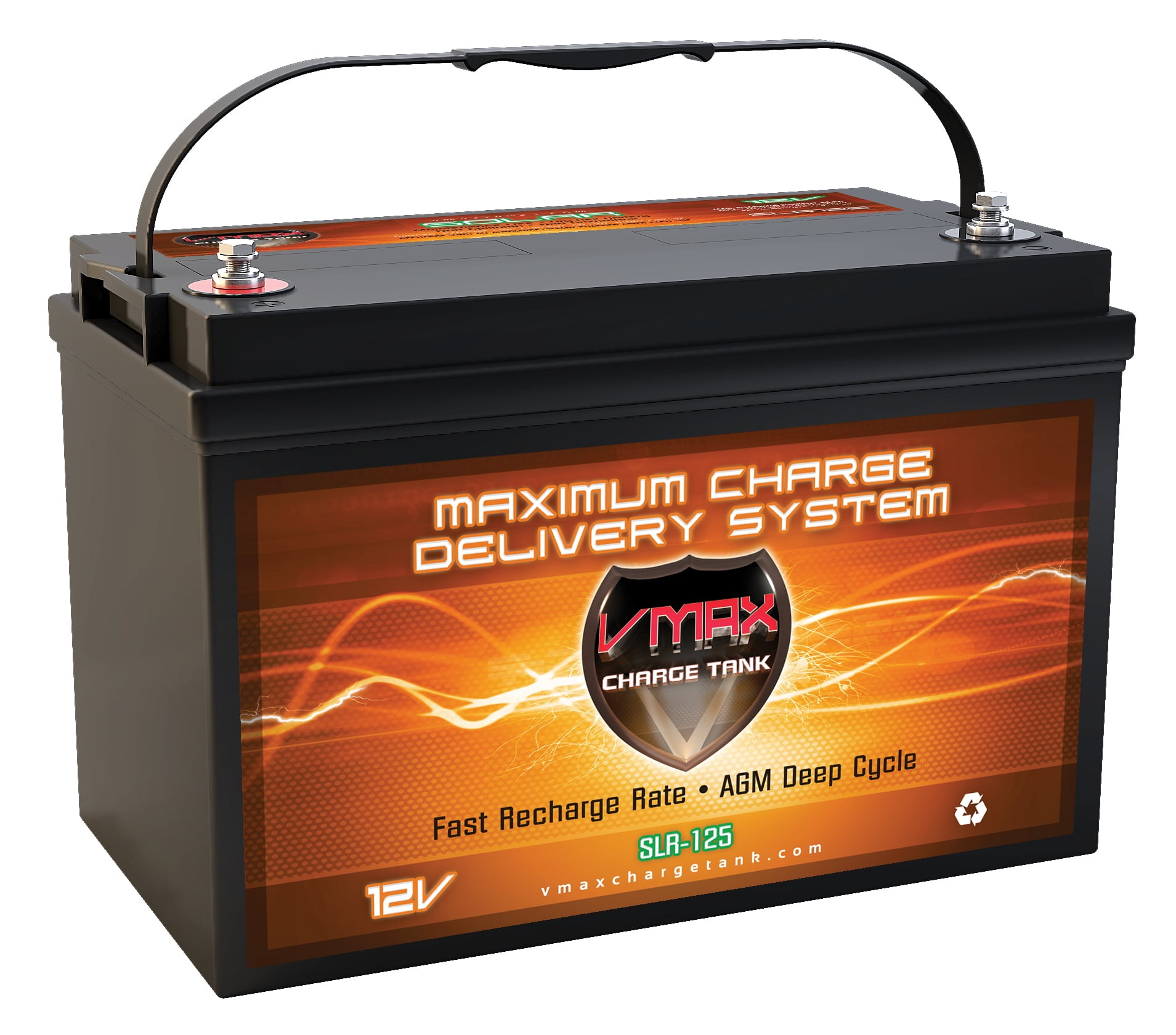 VMAXTANKS SLR125 AGM Group 31 Deep Cycle Battery, 12V, 125Ah, High Performance Solar Battery