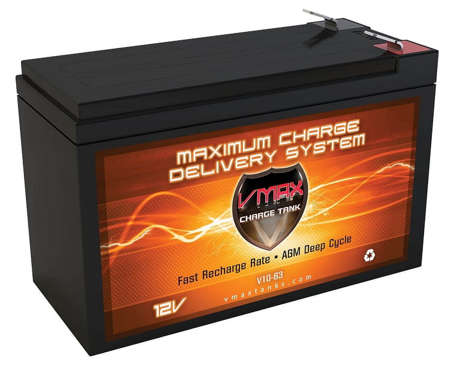 VMAXTANKS V10-63 12 Volt 10AH AGM 12V SLA Battery Replaces Eaton 9130 Tower UPS