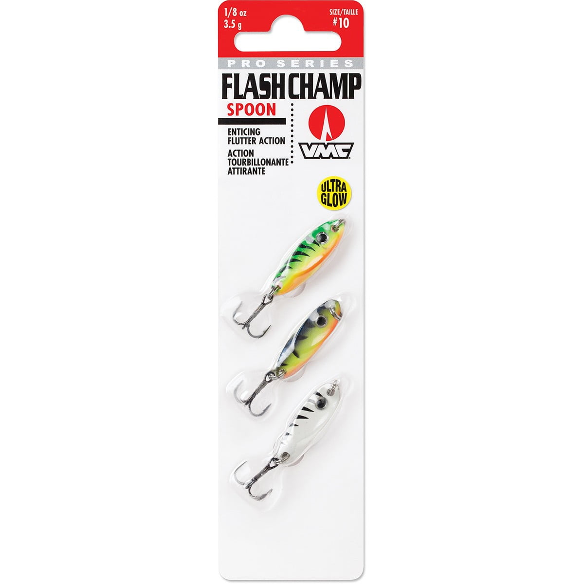 VMC Rattling Roach Spoon 1/16 Oz - Glow Fire Tiger Fishing Lure