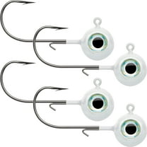 VMC Neon Moon Eye 3D Holographic Jighead 1/8 oz Glow 4 pcs