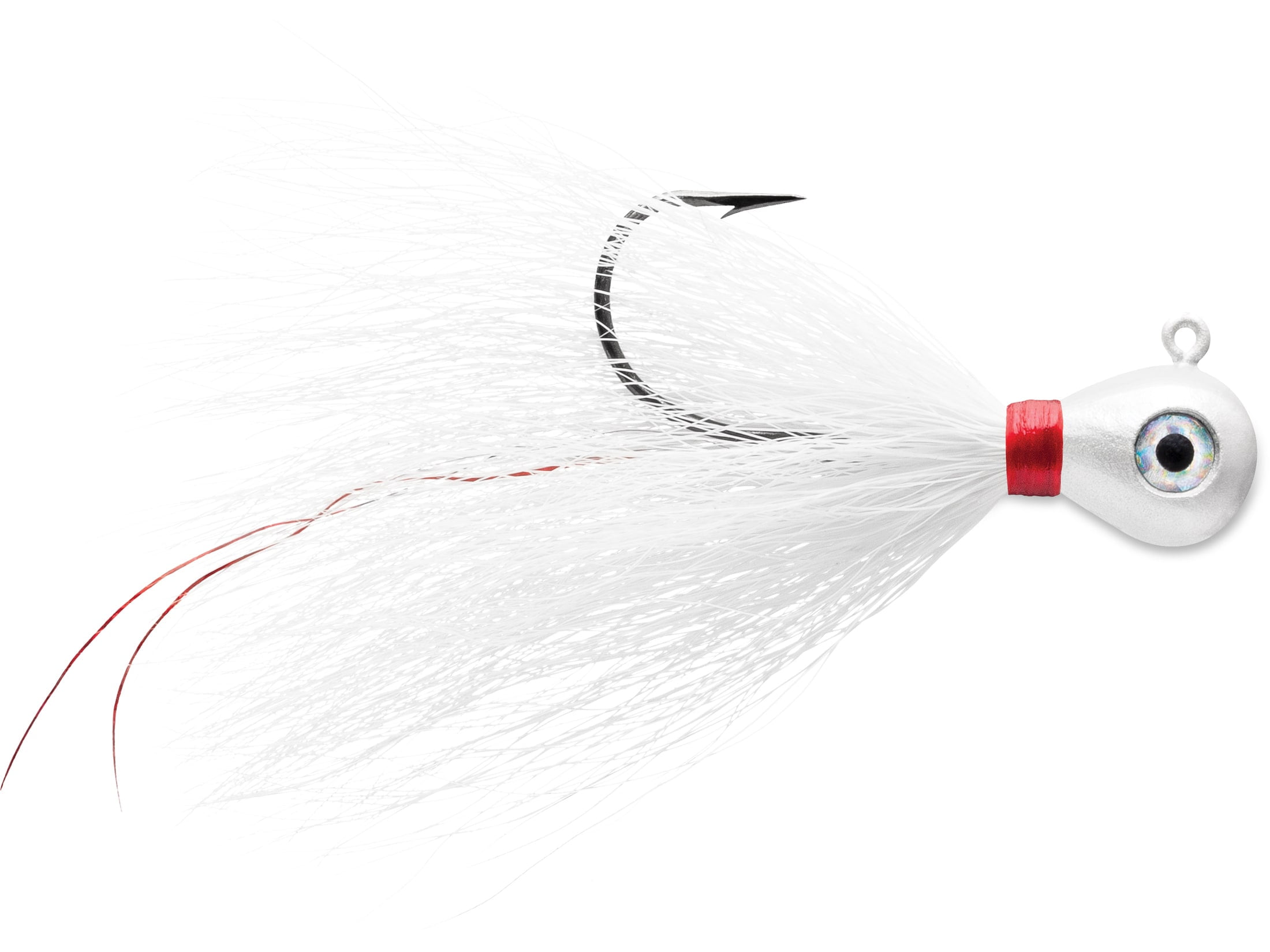 Hameçon Triple Vmc Bucktail Dressed Taille 2 Blanc Rouge - Neuf