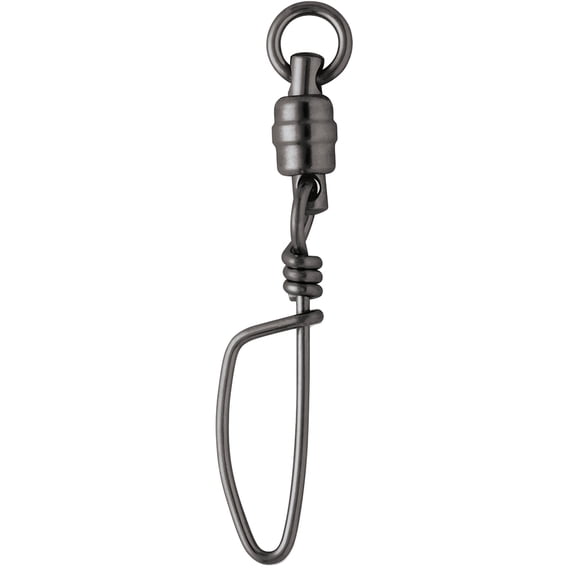 VMC BSHBTSS Black Stainless Steel Heavy-Duty Ball Bearing Tournament Snap Swivel #6 - 320lb *1-Pack | Bundle of 10