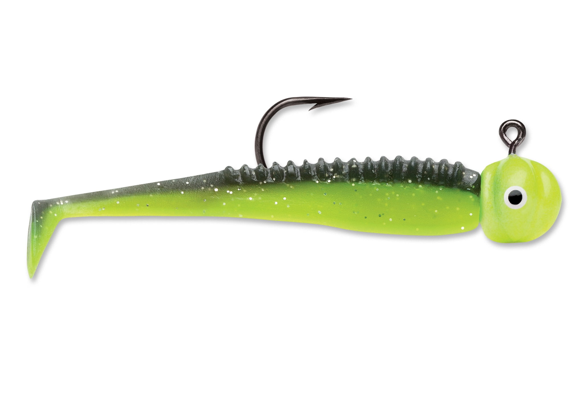 VMC Boot Tail Jig Fishing Lure 1/16oz Black Chartreuse Glow 