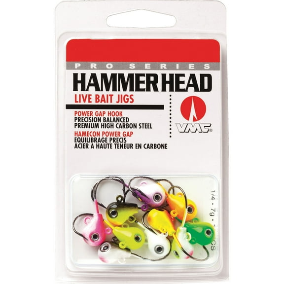 VMC DHHJ Hammer Head Jig 1/4 oz. 10 Pack - Multicolor