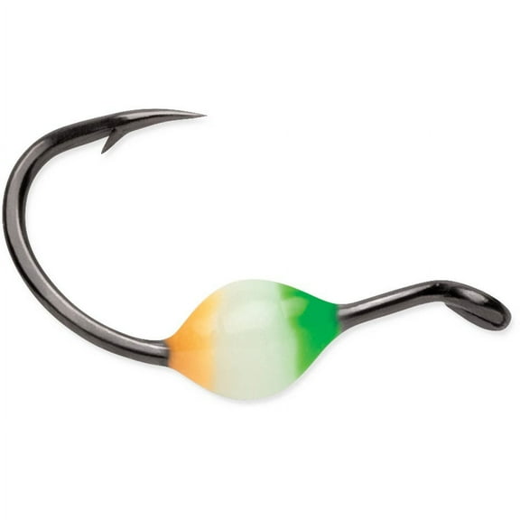 VMC GRO2/0GOGLPP Glow Resin Octopus Hook #2/0 2 Pack Green Orange