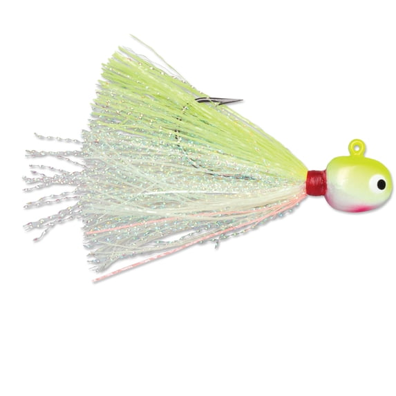 VMC Hot Skirt Glow Jig, Chartreuse White, 3/8oz